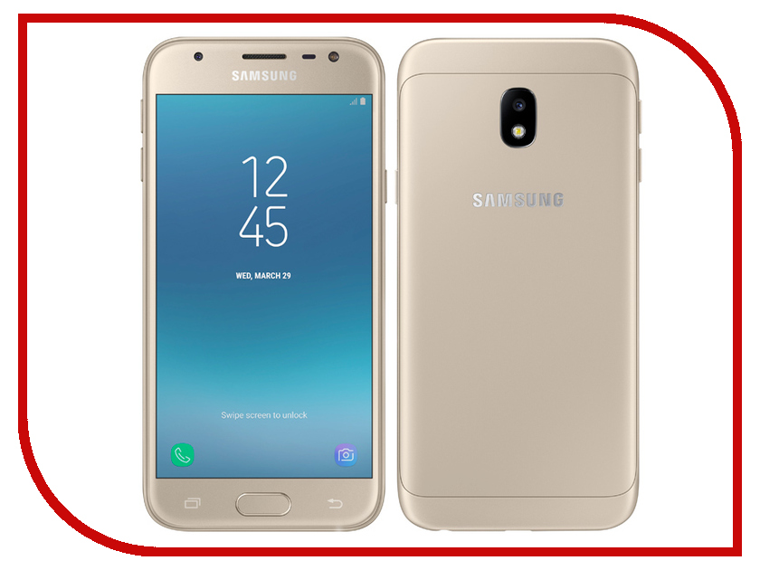 фото Сотовый телефон Samsung SM-J330F/DS Galaxy J3 (2017) Gold