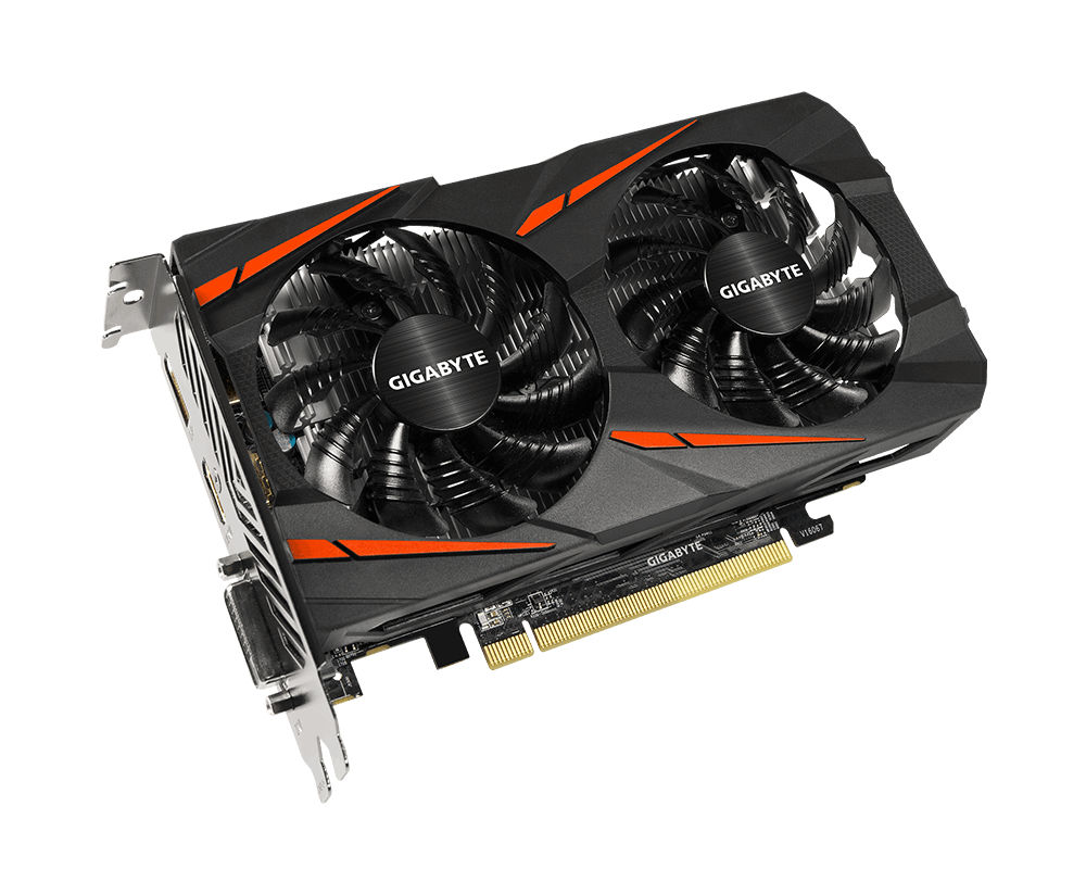 фото Видеокарта GigaByte Radeon RX 560 Gaming OC 4G 1234Mhz PCI-E 3.0 4096Mb 7000Mhz 128 bit DVI HDMI GV-RX560GAMING OC-4GD (rev. 2.0)