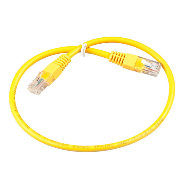 Сетевой кабель ExeGate UTP cat.5e 0.3m Yellow 258664 кабель питания exegate special pcn 1 8s c7 2x0 5mm2 cca 1 8м