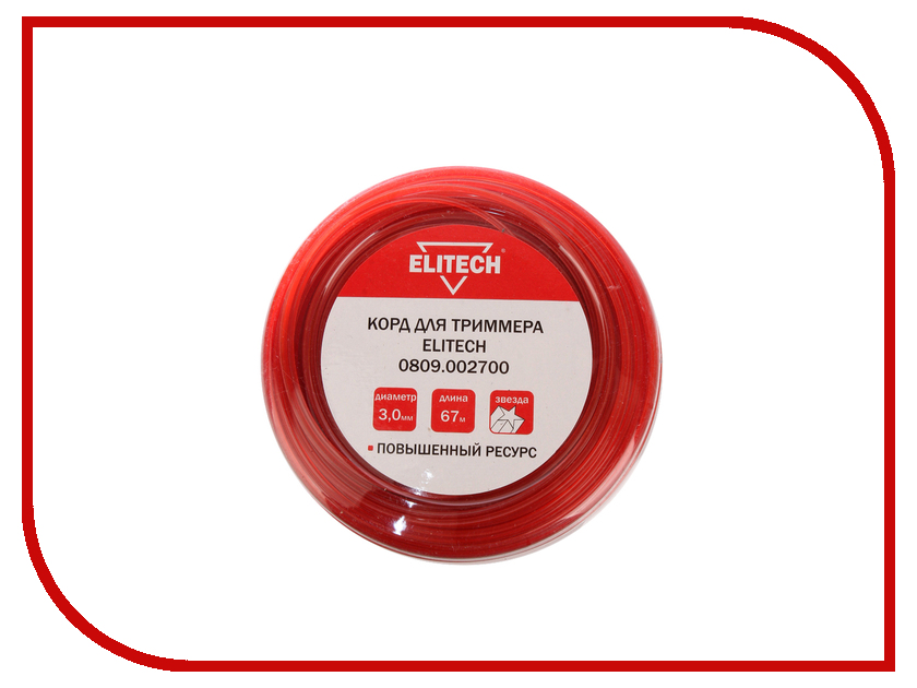 

Аксессуар Леска для триммера Elitech 3mm x 67m 0809.002700