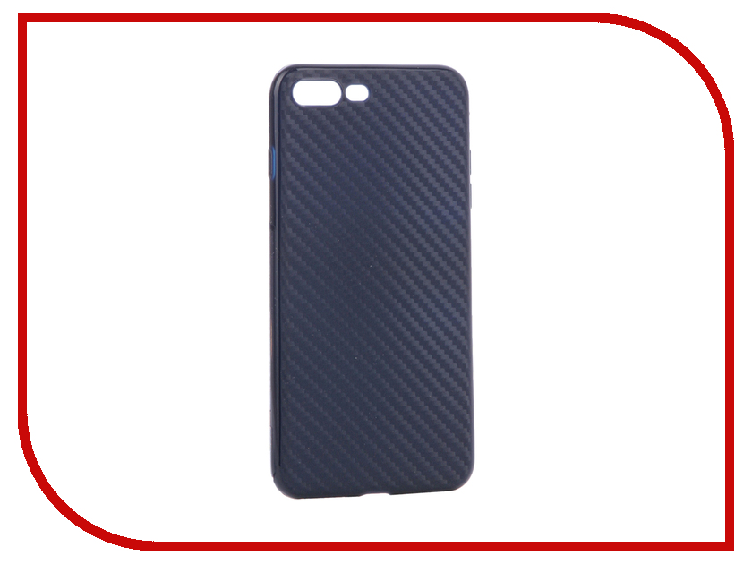 фото Аксессуар Чехол Krutoff Silicone Carbon для iPhone 7 Plus Blue 11848