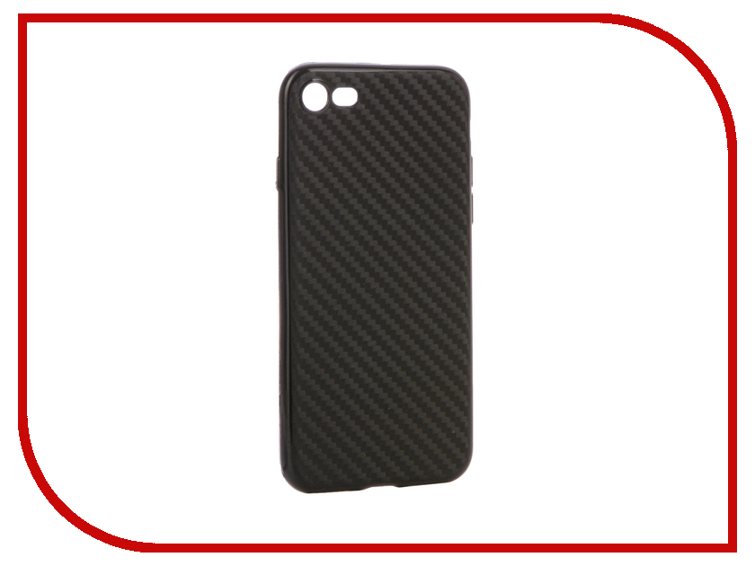 фото Аксессуар Чехол Krutoff Silicone Carbon для iPhone 7 Black 11844