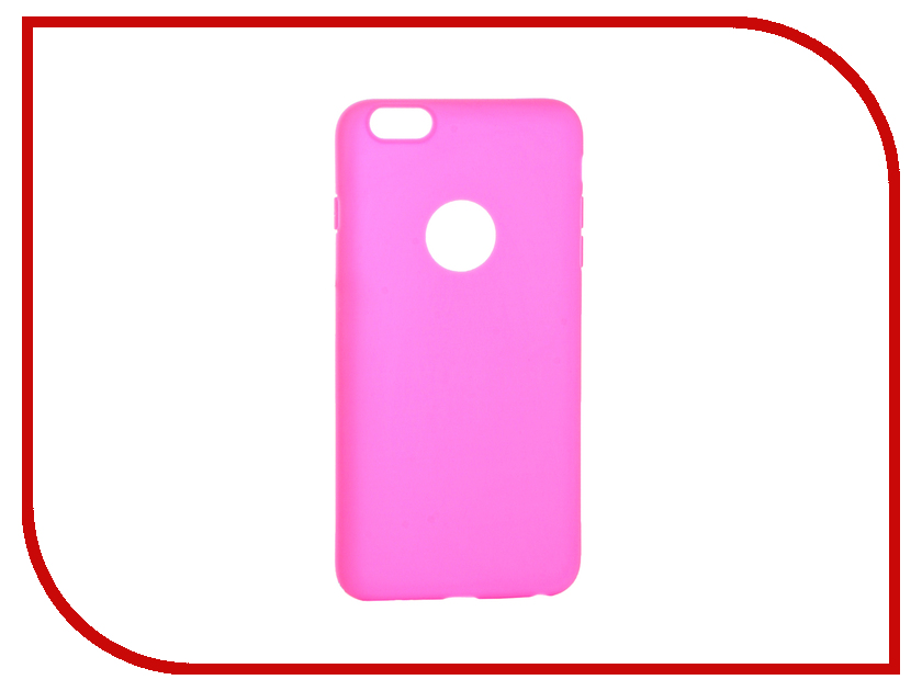 фото Аксессуар Чехол Krutoff Silicone для iPhone 6 Plus Pink 11814