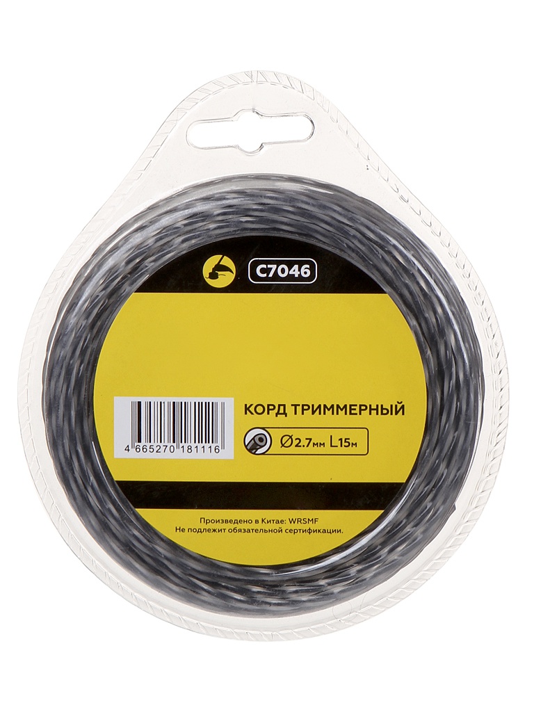 фото Леска для триммера champion c7046 tri-twist 2.7mm x 15m