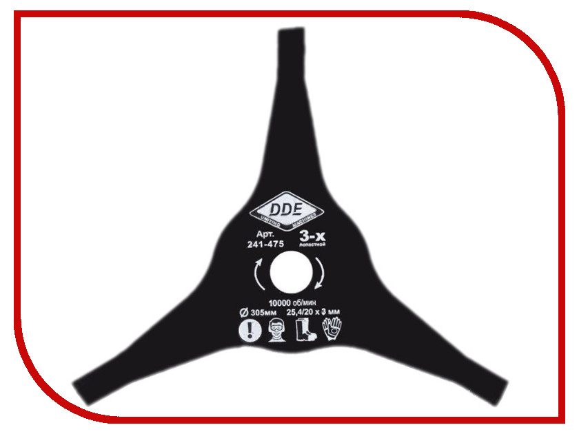 

Аксессуар Нож для триммера DDE Air-Cut 305x25.4/20mm 241-475