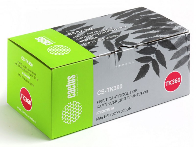 

Картридж Cactus Black для Mita FS 4020/4020DN 20000стр. CS-TK360, (аналог Kyocera TK-360) CS-TK360