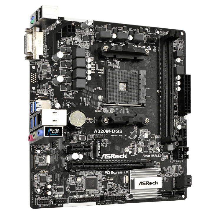 

Материнская плата ASRock A320M-DGS, A320M-DGS