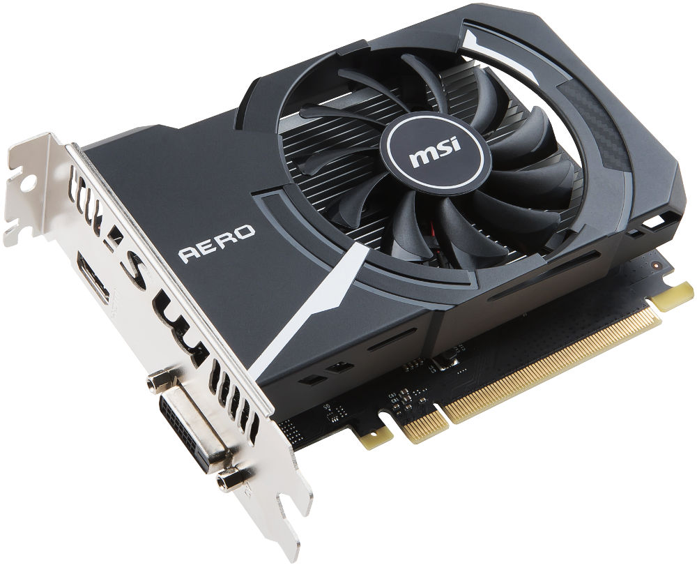 фото Видеокарта MSI GeForce GT 1030 1265Mhz PCI-E 3.0 2048Mb 6008Mhz 64 bit DVI HDMI HDCP GT 1030 AERO ITX 2G OC 912-V809-2492