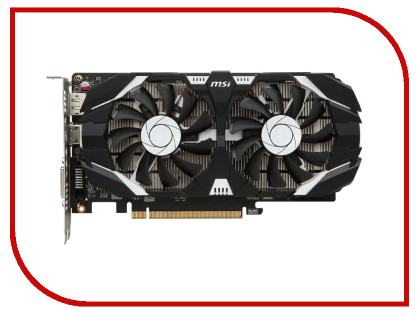 фото Видеокарта MSI GeForce GTX 1050 Ti 1341Mhz PCI-E 3.0 4096Mb 7008Mhz 128 bit DVI HDMI HDCP GTX 1050 TI 4GT OC