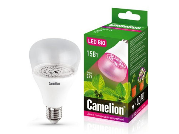 фото Светодиодная фитолампа Camelion 15W 220V LED15-PL/BIO/E27