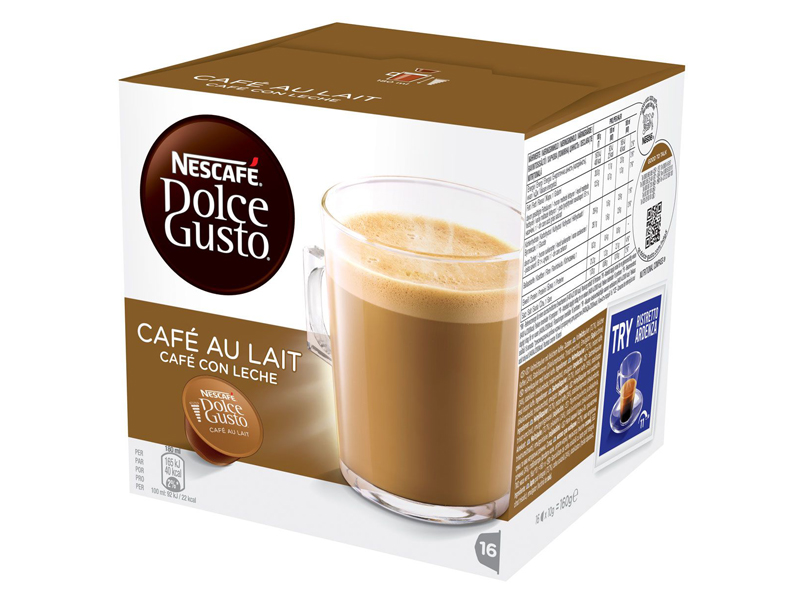 Капсулы для кофемашин Nescafe Cafe au lait 16шт стандарта Dolce Gusto 12148061