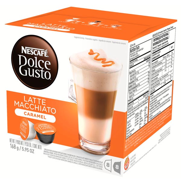 Капсулы для кофемашин Nescafe Latte Macchiato Caramel 16шт стандарта Dolce Gusto 12136960