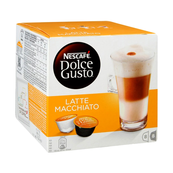 Капсулы для кофемашин Nescafe Latte Macchiato 16шт стандарта Dolce Gusto 12378380