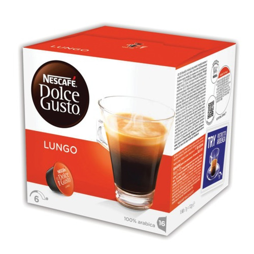 Капсулы для кофемашин Nescafe Lungo 16шт стандарта Dolce Gusto 5219842