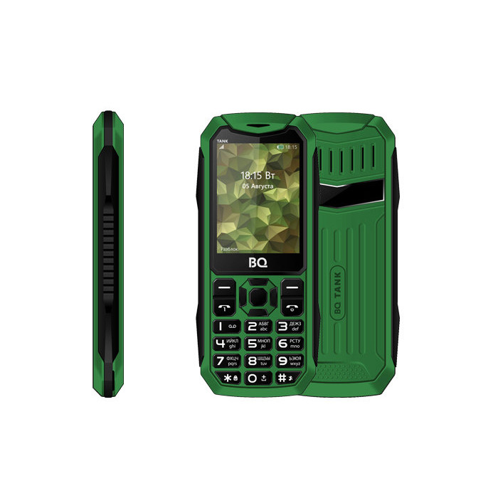

Сотовый телефон BQ 2428 Tank Green, 2428 Tank