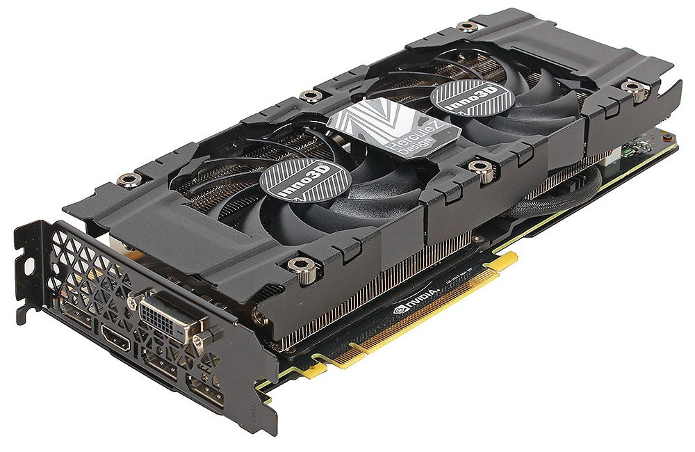 фото Видеокарта Inno3D GeForce GTX 1080 Twin X2 1607Mhz PCI-E 3.0 8192Mb 10000Mhz 256 bit DVI HDMI HDCP N1080-1SDN-P6DN