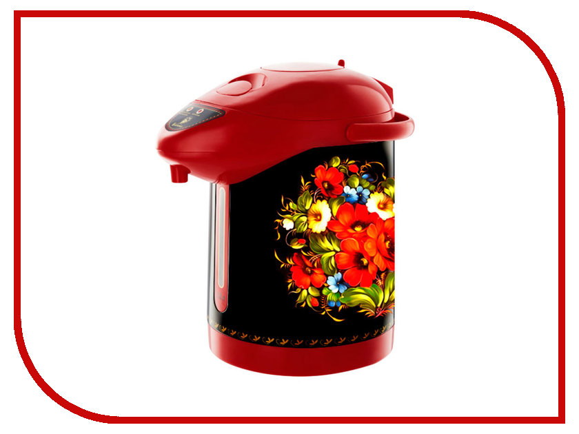 

Термопот Василиса ВА-5005 Жостовская роспись Black-Red, ВА-5005