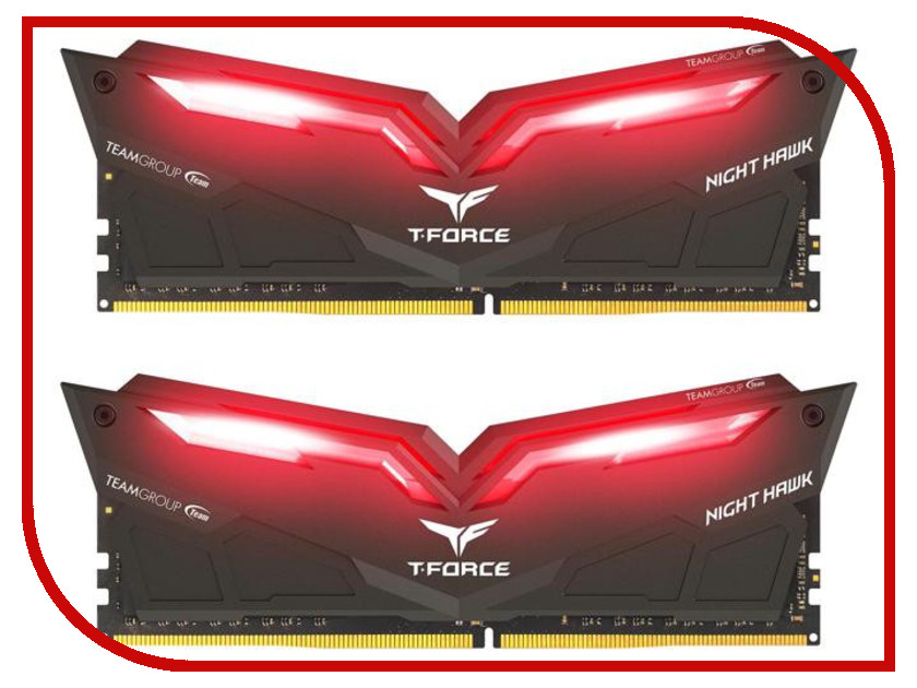 

Модуль памяти Team Group T-Force Night Hawk Red DDR4 DIMM 3200MHz PC4-25600 CL16 - 32Gb KIT (2x16Gb) THRD432G3200HC16CDC01