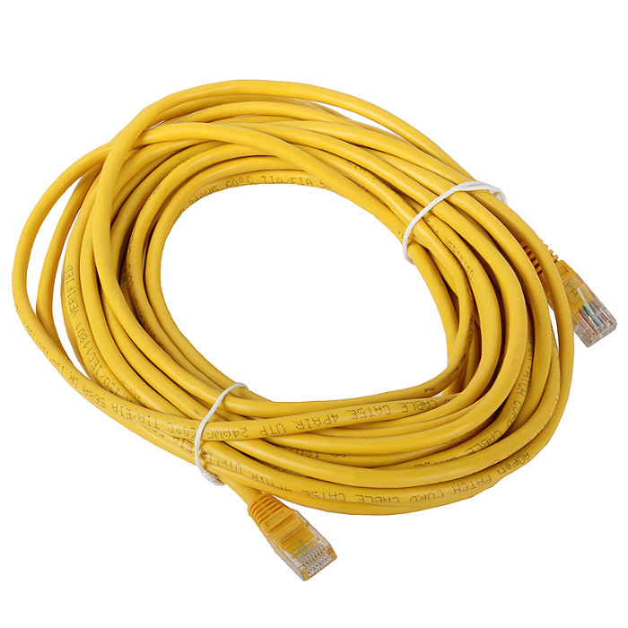 цена Сетевой кабель AOpen UTP cat.5e ANP511 15m Yellow