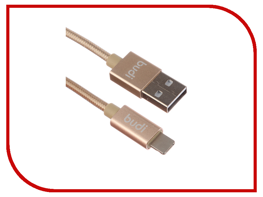 

Аксессуар Budi USB - MicroUSB + Lightning M8J175 1m Gold