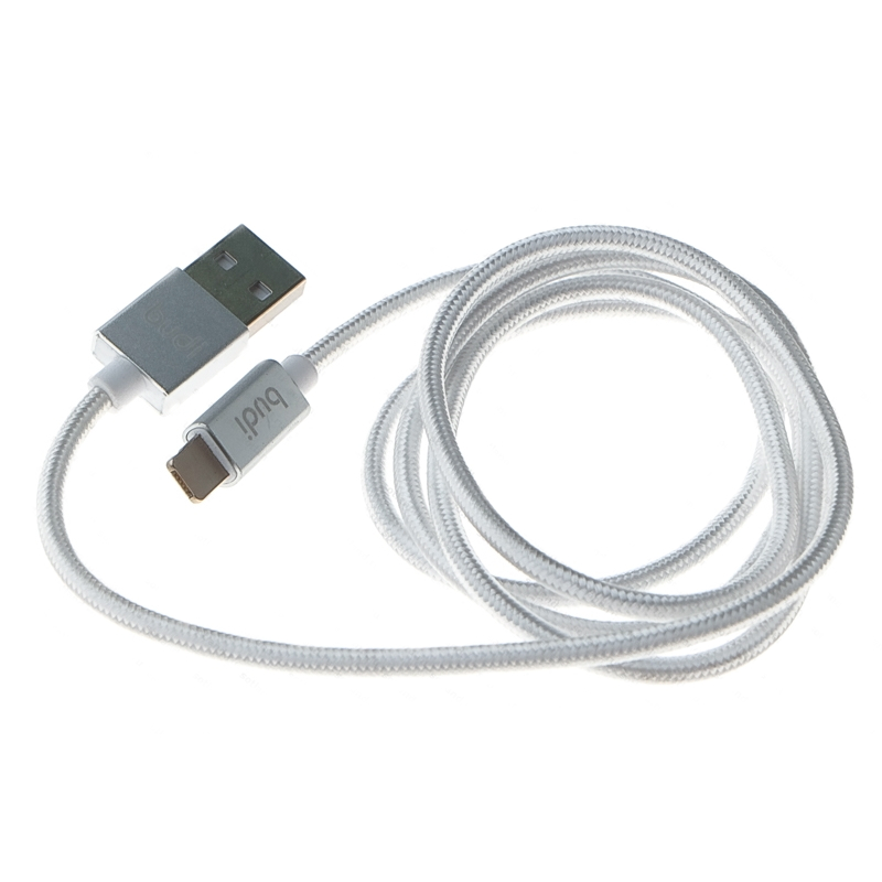 

Аксессуар Budi USB - MicroUSB + Lightning M8J175 1m Silver, M8J175
