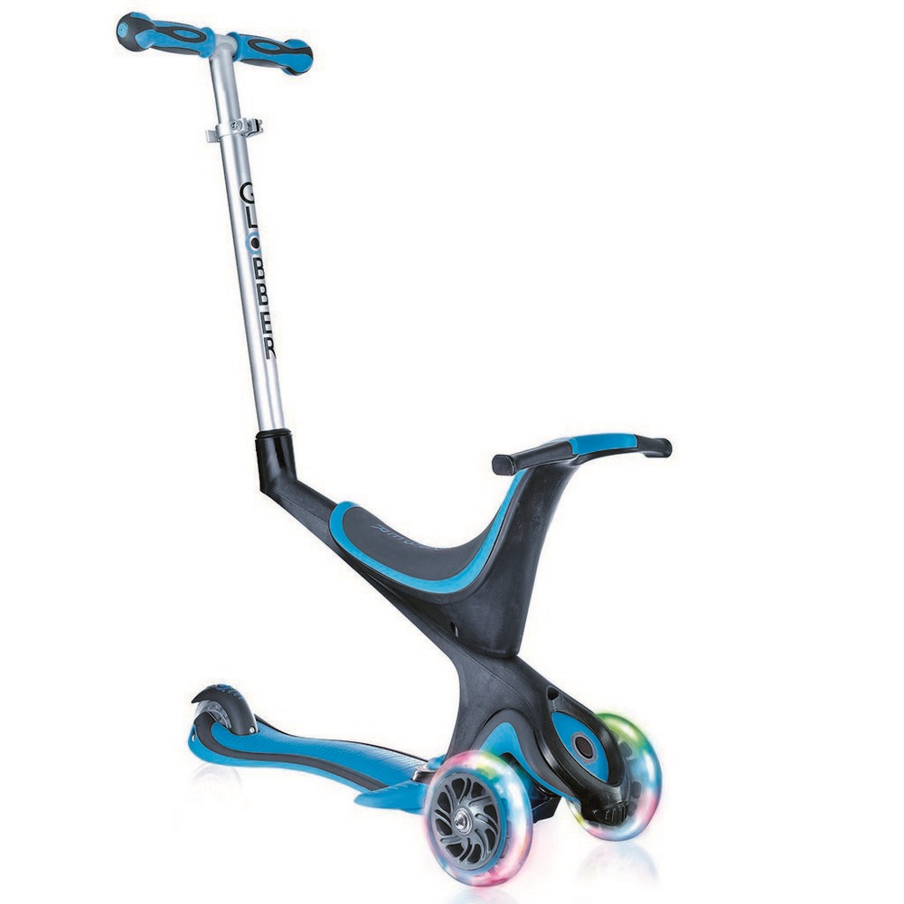 

Самокат Y-SCOO Globber Evo 5 in 1 Sky Blue со светящимися колесами 457-101, Globber Evo