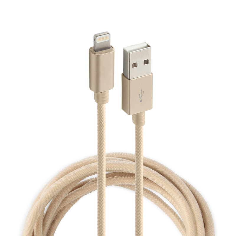 

Аксессуар Rock USB to Lightning Metal Charge & Sync Round Cable 20cm RCB0432 Gold, RCB0432