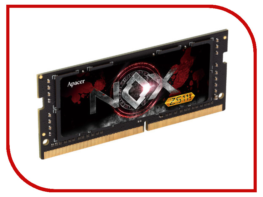 

Модуль памяти Apacer NOX SO-DIMM DDR4 2400MHz PC4-19200 CL16 - 8Gb ES.08G2T.GEE