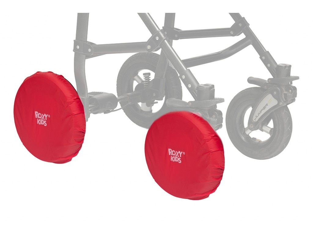фото Чехлы на колеса коляски roxy-kids red rwc-030-r