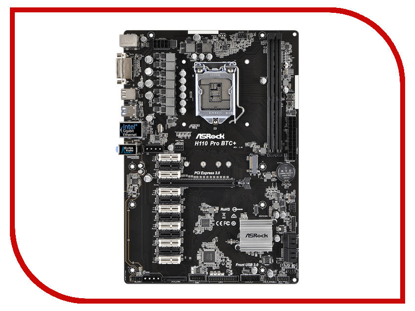 

Материнская плата ASRock H110 Pro BTC+, H110 Pro BTC+