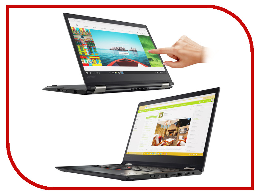 фото Ноутбук Lenovo ThinkPad Yoga 370 20JH002KRT (Intel Core i5-7200U 2.5 GHz/8192Mb/256Gb SSD/No ODD/Intel HD Graphics/Wi-Fi/Bluetooth/Cam/13.3/1920x1080/Touchscreen/Windows 10 64-bit)