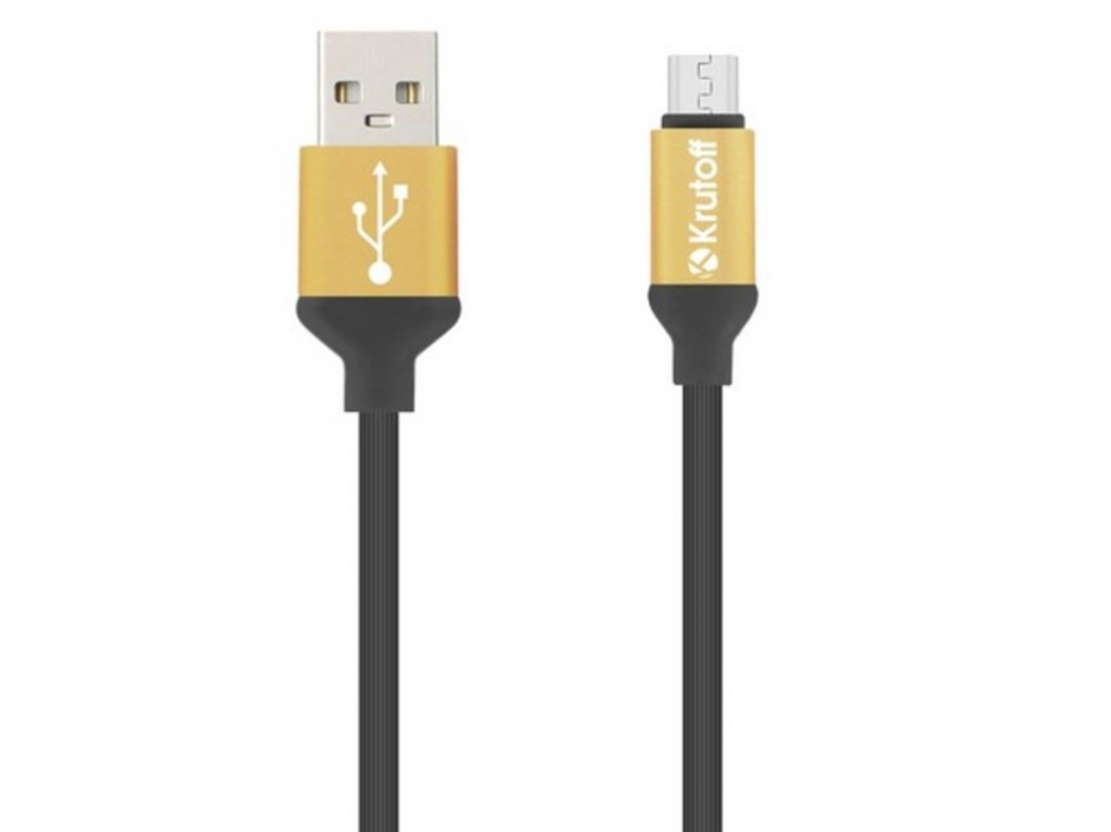 фото Аксессуар krutoff microusb u2-120m strong 1.2m black 14732