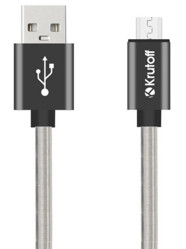 

Аксессуар Krutoff microUSB U4-100m Spring 1m Black 14741, U4-100m Spring