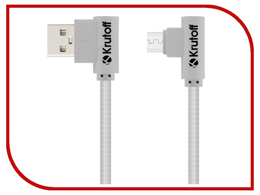 

Аксессуар Krutoff microUSB U3-100m Cloth 1m Grey 14753
