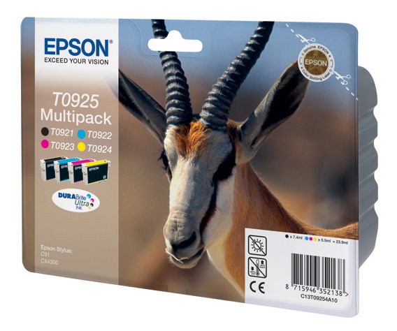 

Картридж Epson T0925 C13T10854A10 /T09254A T10854A10 Multipack, для C91/CX4300