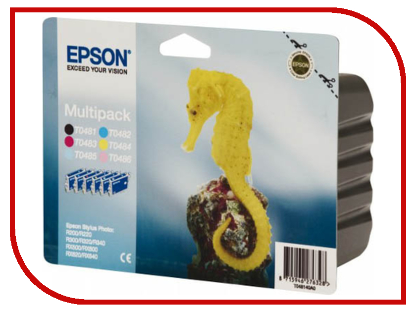 

Картридж Epson T0487 C13T04874010 Multipack для R200/R320/RX600, для R200/R320/RX600