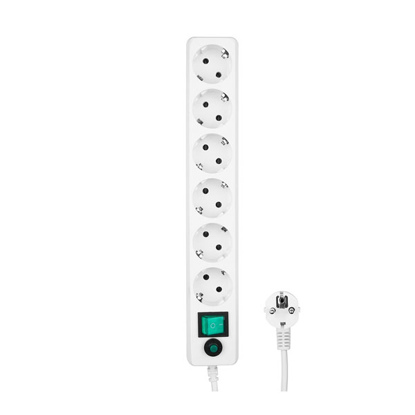 фото Сетевой фильтр гарнизон 6 sockets 1.8m ehw-6