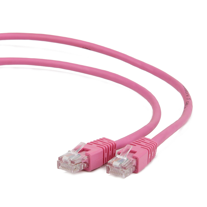 фото Сетевой кабель gembird cablexpert utp cat.5e 3m pink pp12-3m/ro