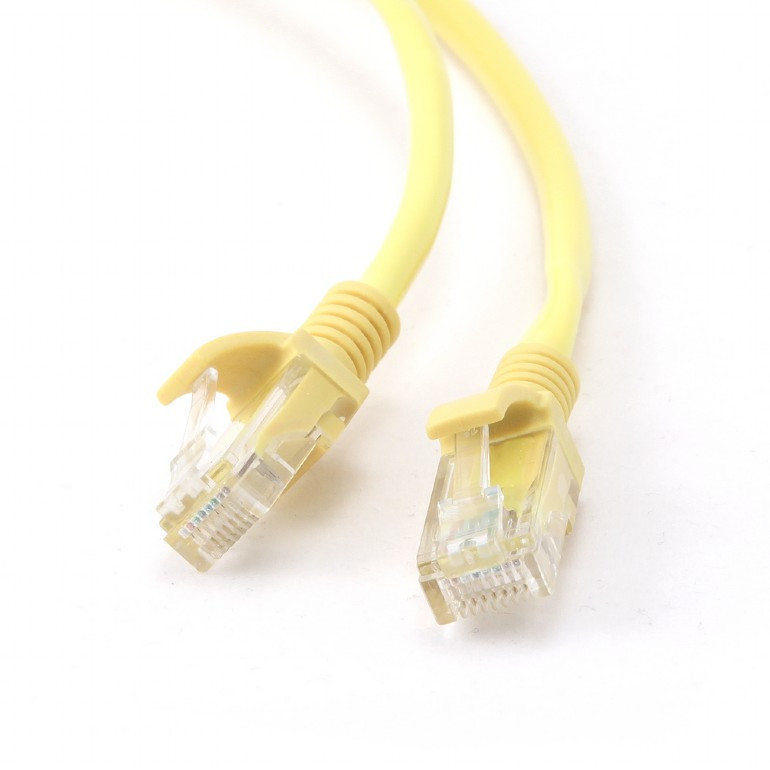 Сетевой кабель Gembird Cablexpert UTP cat.5e 1m Yellow PP12-1M/Y цена и фото