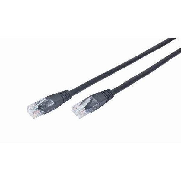 цена Сетевой кабель Gembird Cablexpert UTP cat.5e 1m Black PP12-1M/BK