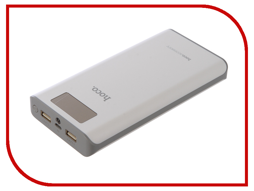 

Аккумулятор HOCO B3 LED Portable 20000mAh White