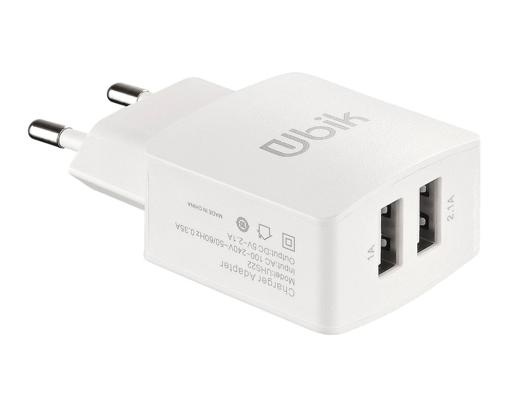 

Зарядное устройство Ubik 2xUSB UHS22 White, UHS22