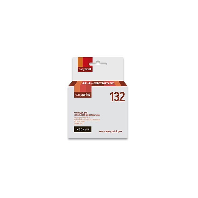 Картридж EasyPrint IH-9362 №132 Black для HP Deskjet 5443/D4163/Photosmart 2573/C3183/D5163/PSC 1513/1513S/Officejet 6313