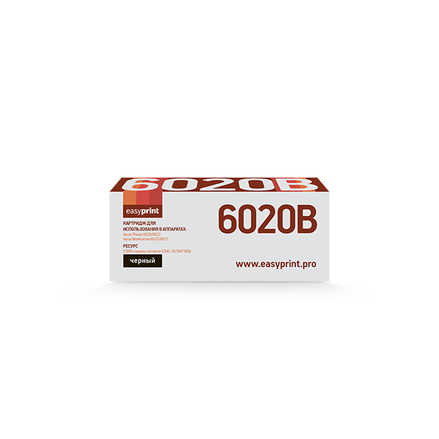 Картридж EasyPrint LX-6020B для Xerox Phaser 6020/6022/WorkCentre 6025/6027 Black картридж xerox 106r02762 для xerox phaser 6020 6022 6025 6027 желтый