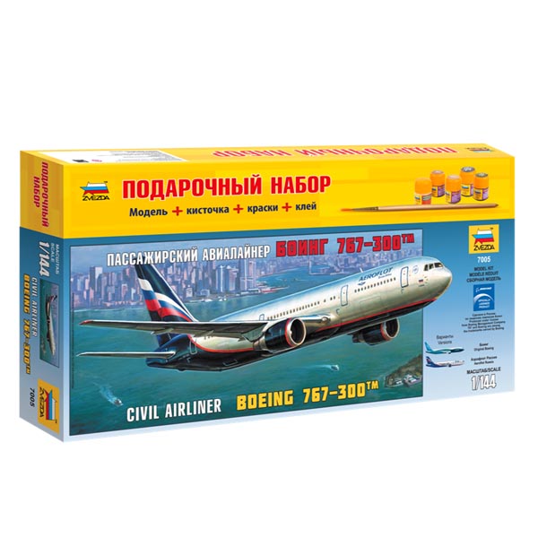 

Сборная модель Zvezda Пассажирский авиалайнер Боинг 767-300 7005П, 7005П
