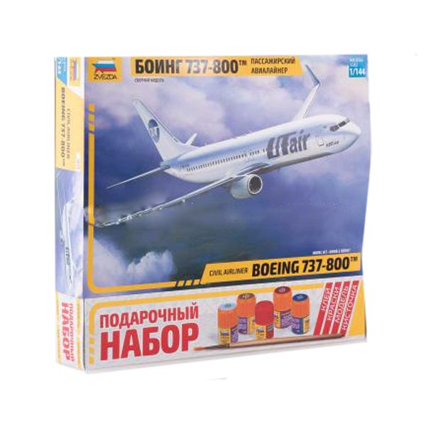

Сборная модель Zvezda Пассажирский авиалайнер Боинг 737-800 7019П, 7019П