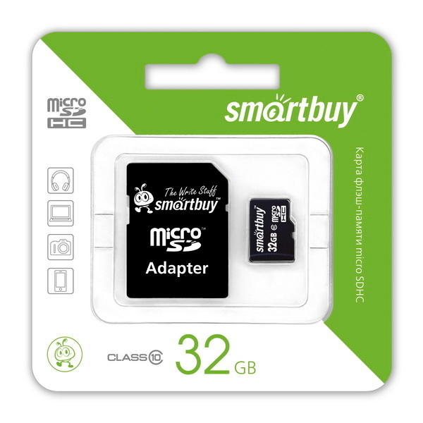  32Gb - SmartBuy Micro Secure Digital HC Class 10 SB32GBSDCL10-01    SD