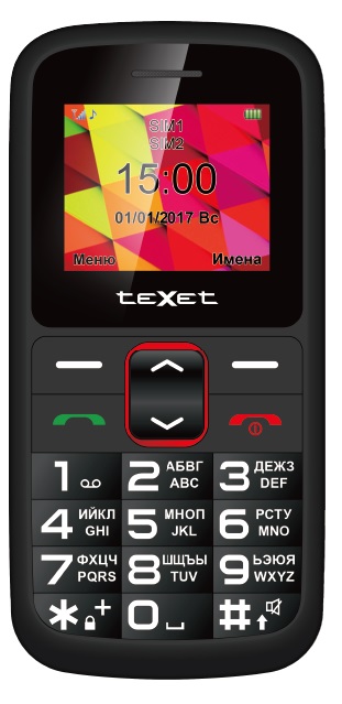 

Сотовый телефон teXet TM-B217 Black-Red, TM-B217