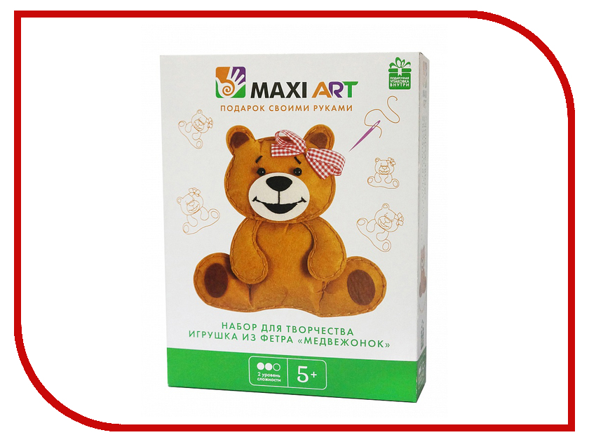 фото Набор Maxi Art Игрушка из фетра Медвежонок MA-A0196