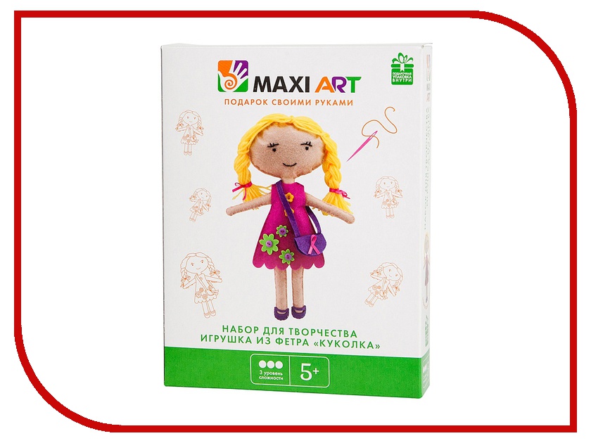 фото Набор Maxi Art Игрушка из фетра Куколка MA-A0035